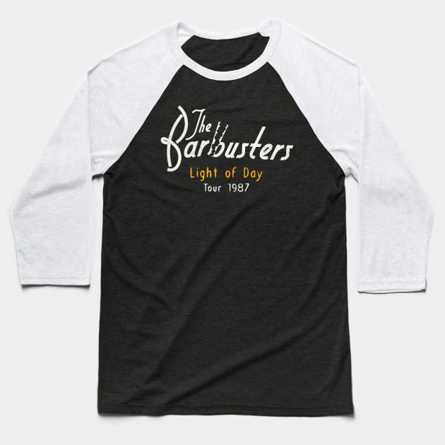 The Barbusters 'Light of Day' 1987 Baseball T-Shirt by darklordpug